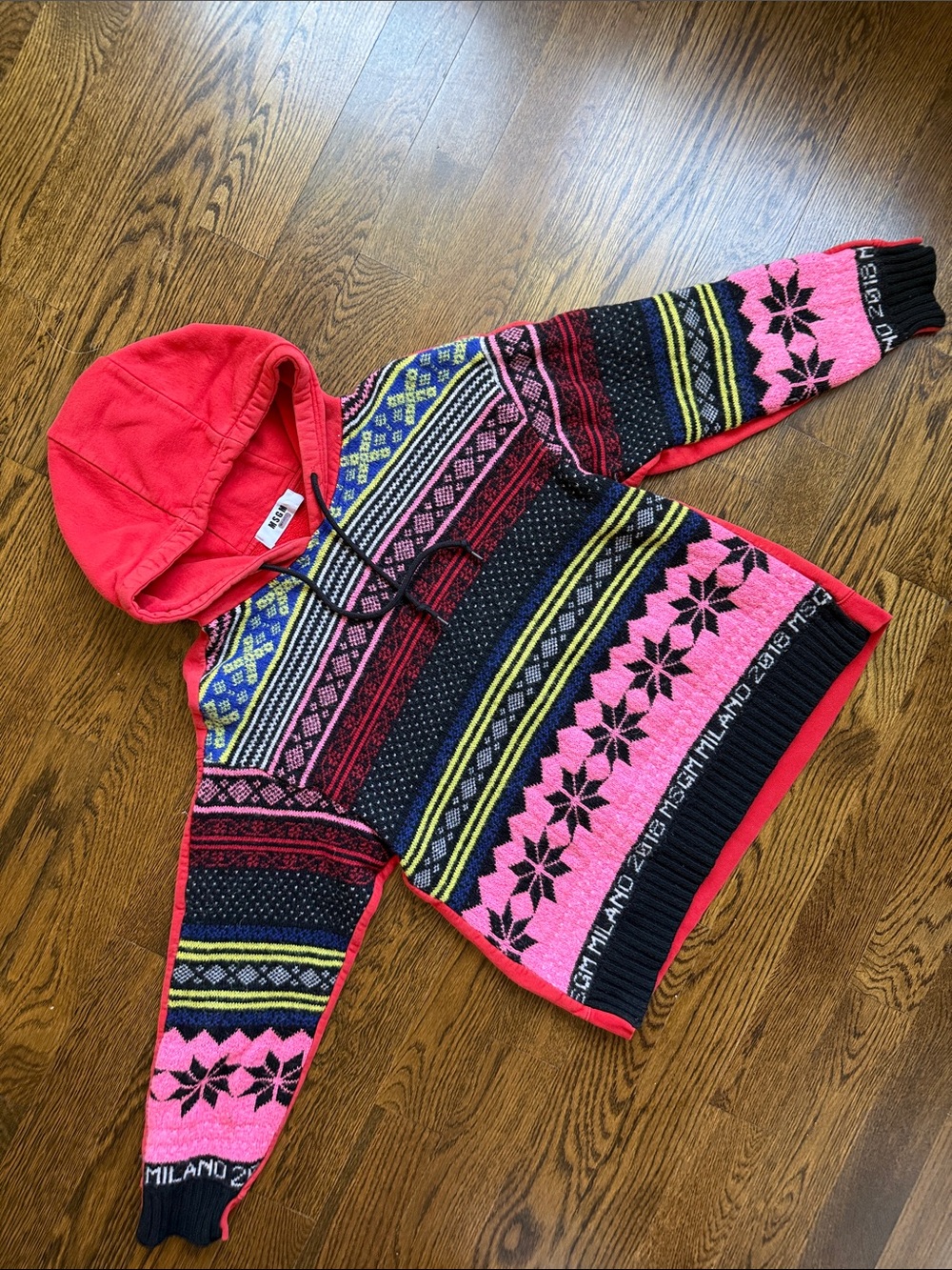 MSGM Fair Isle Sweater-front Sweatshirt XS